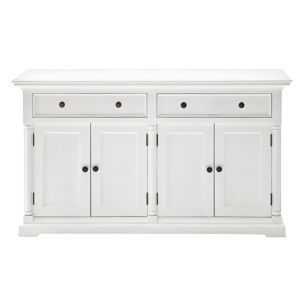 Provence Buffet and Open Hutch Cabinet - White BOTTOM