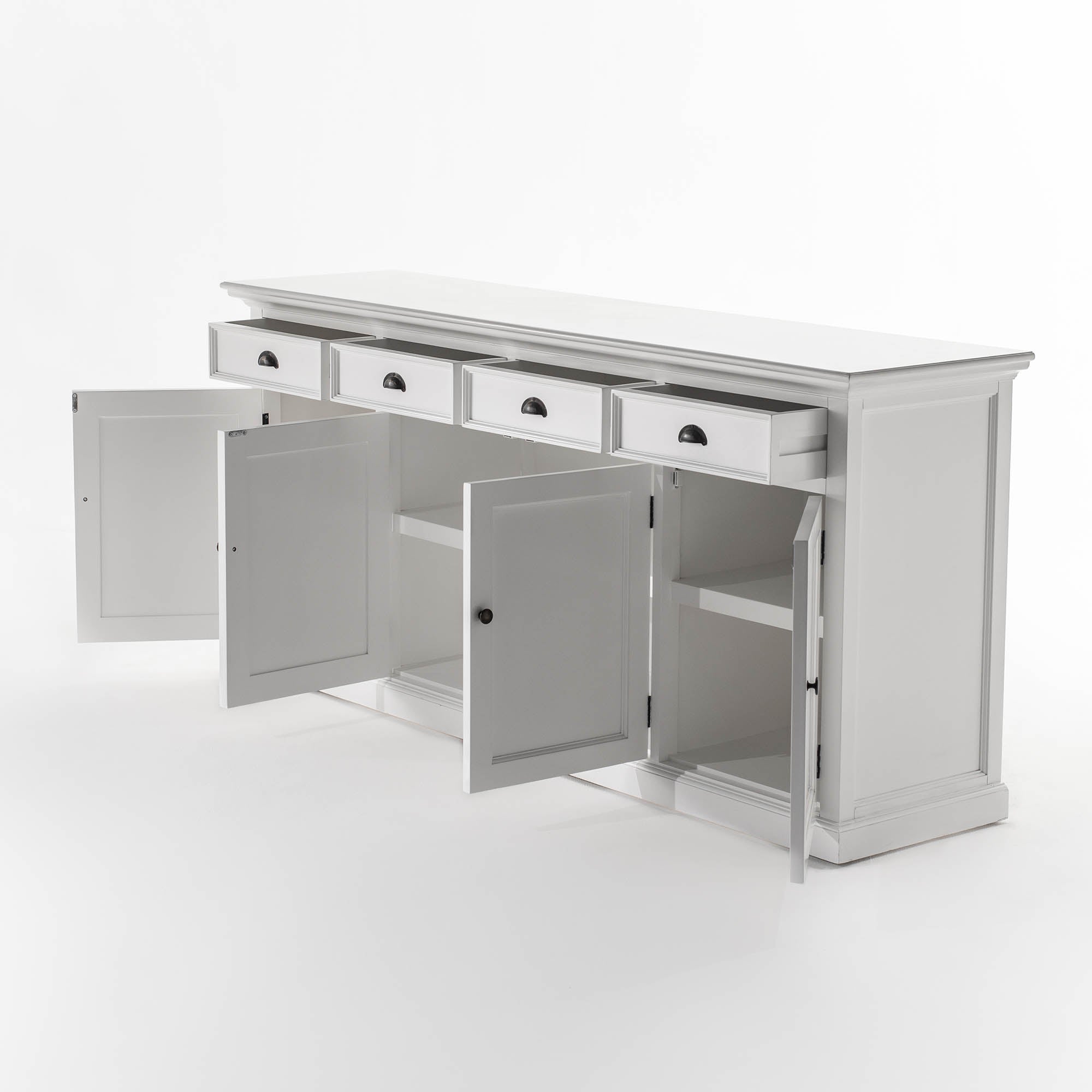 Buffet Hutch Unit with 4 Glass Doors - BOTTOM