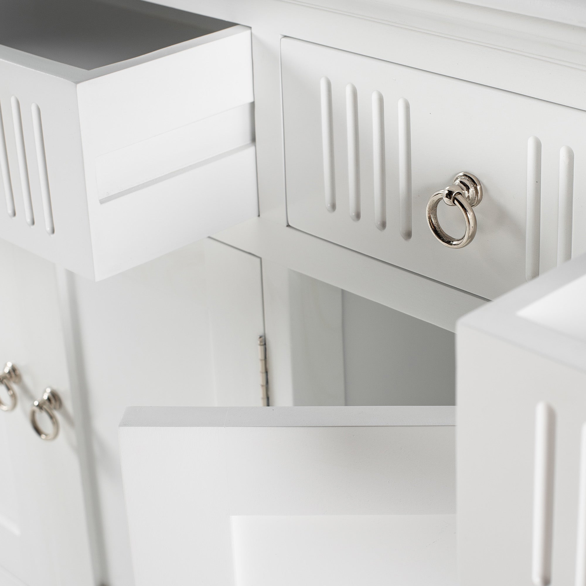 Skansen Kitchen Hutch Cabinet with 5 Doors 3 Drawers - BOTTOM