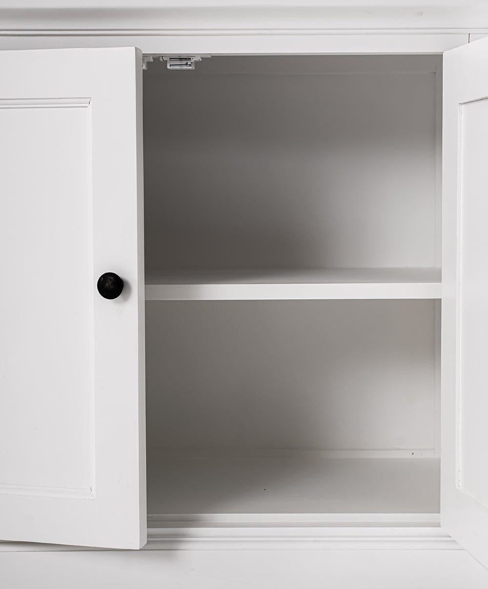 Halifax Medium Hutch Bookcase - White - BOTTOM
