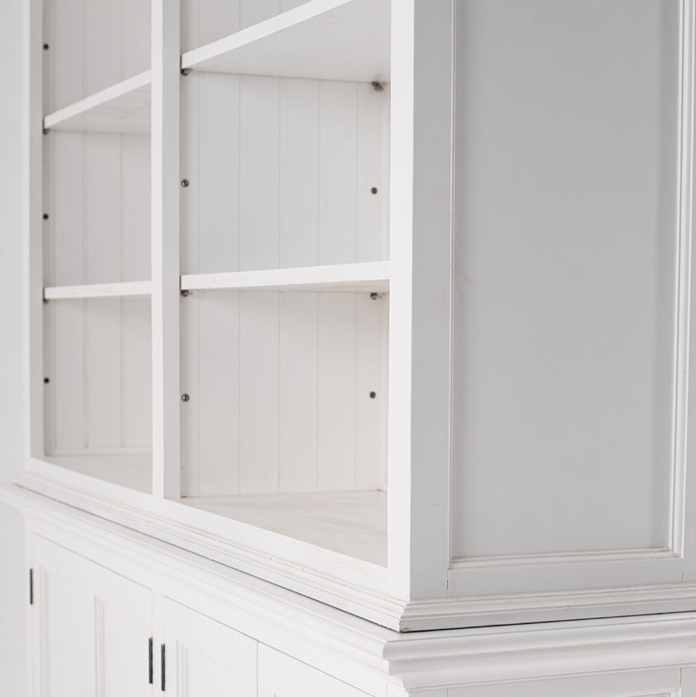 Halifax Medium Hutch Bookcase - White TOP