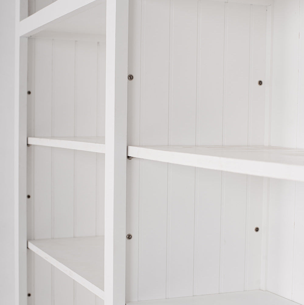Halifax Medium Hutch Bookcase - White TOP