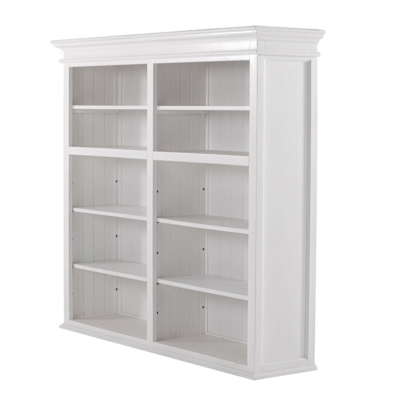 Halifax Medium Hutch Bookcase - White TOP