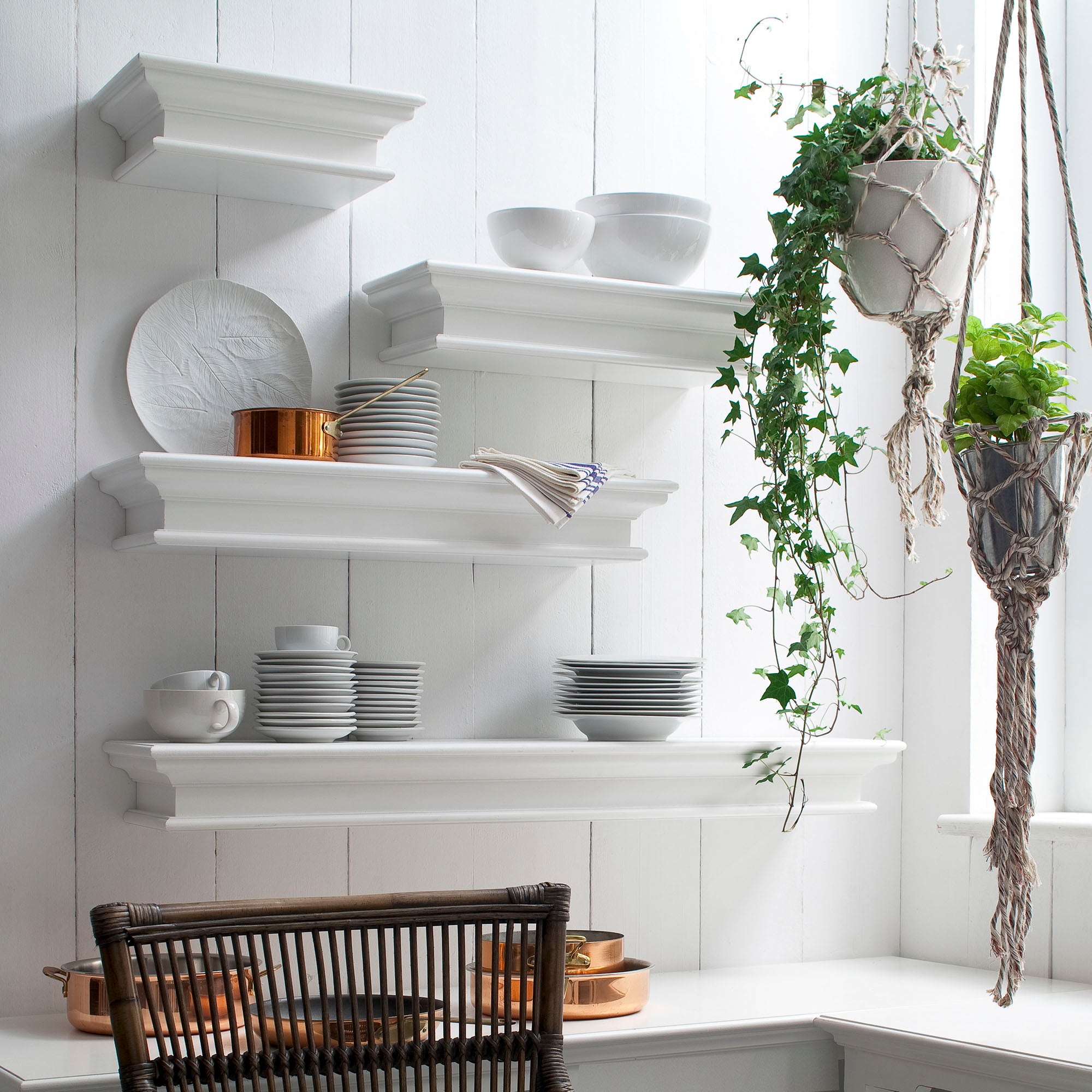 Halifax Floating Wall Shelf 40cm - White