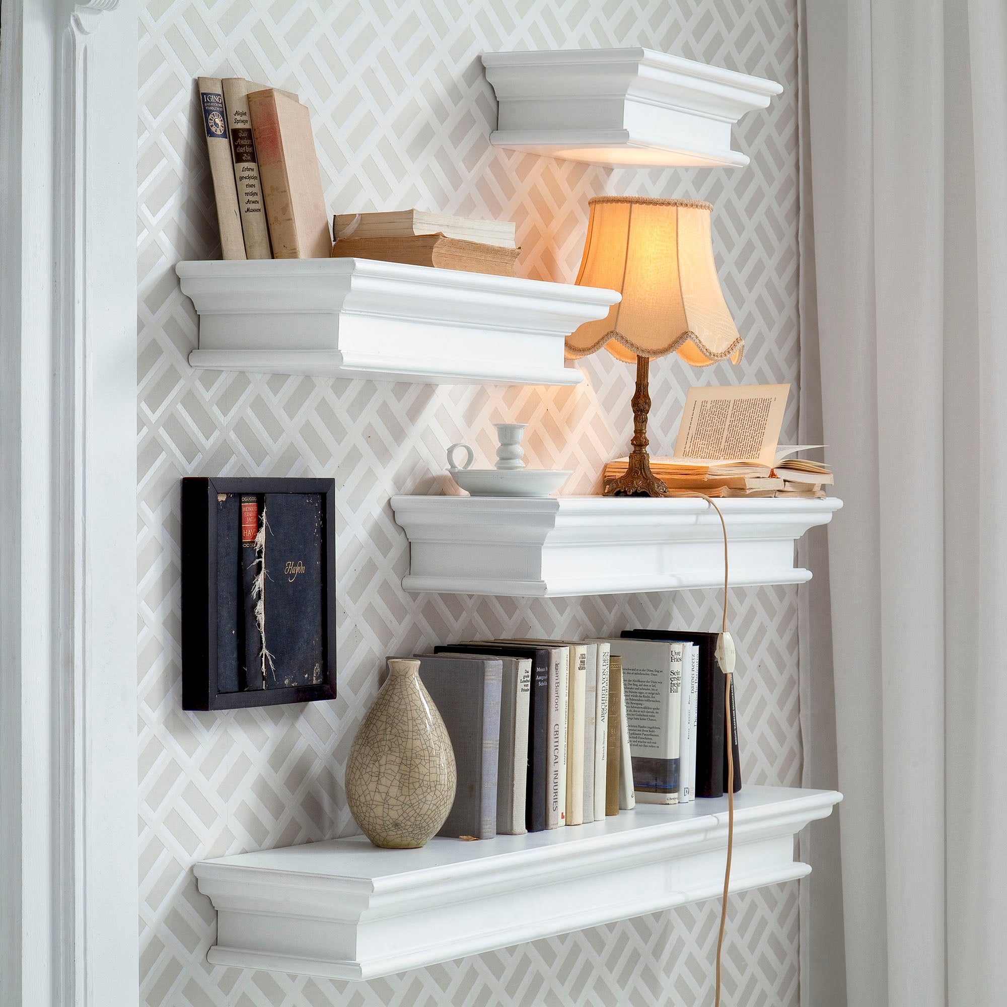 Halifax Floating Wall Shelf 40cm - White