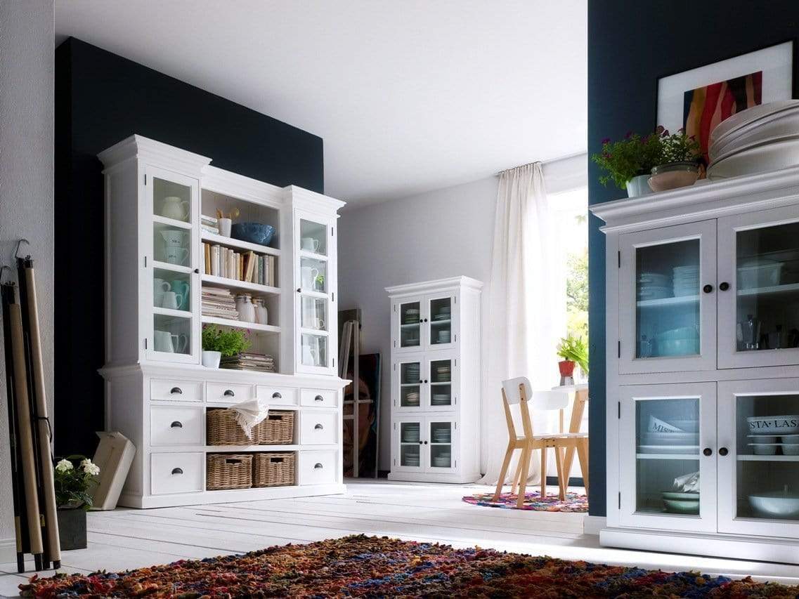 Halifax Buffet & Hutch - White-Hutch Cabinet-Novasolo-I Wanna Go Home
