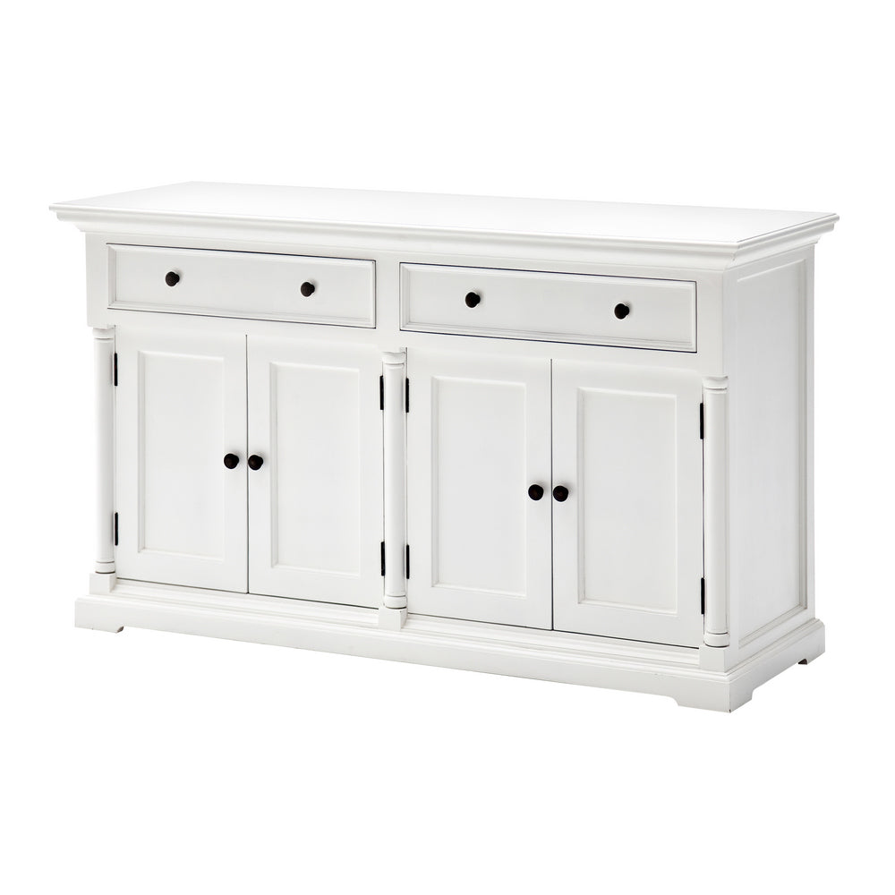 Provence Buffet and Open Hutch Cabinet - White BOTTOM