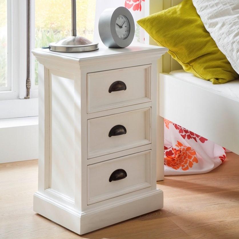Halifax Storage Unit / Bedside Chest 3 Drawers - White-Bedside Table-by NovaSolo-I Wanna Go Home